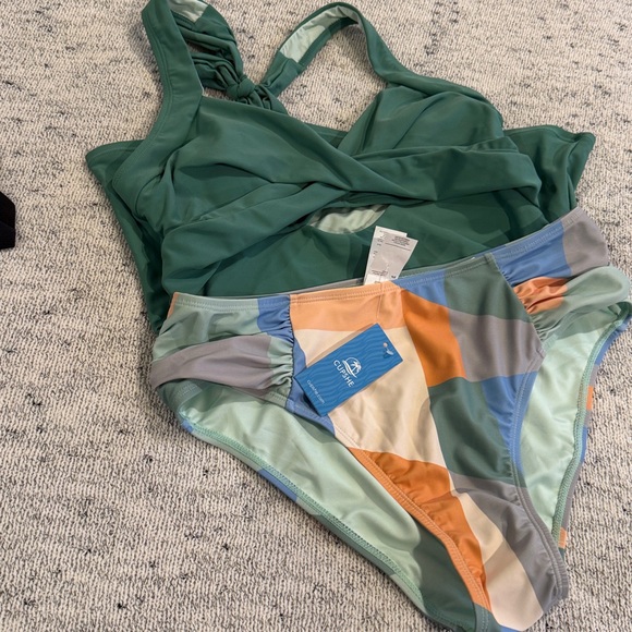 CUPSHE Mint Green Tankini and Bottoms - Picture 3 of 4